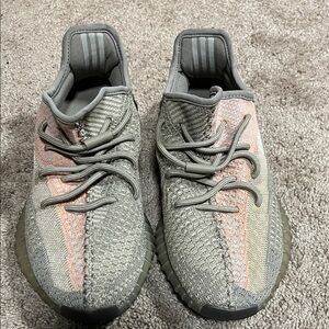 Yeezy Gray and Pink Sneakers